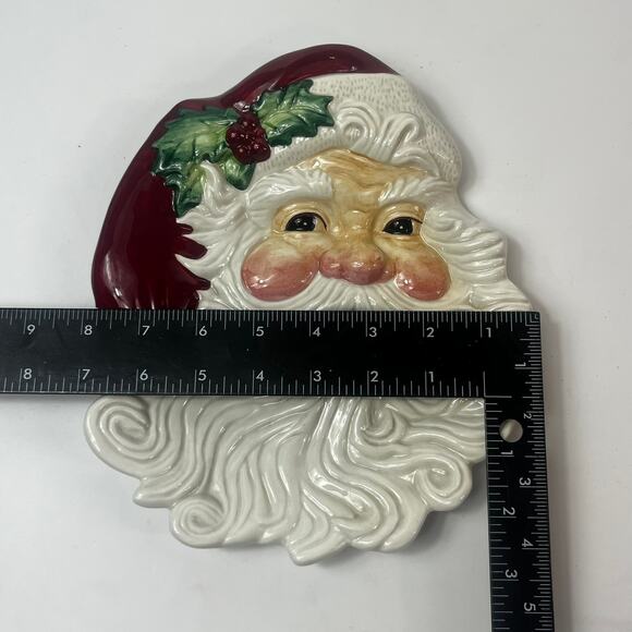 Fitz & Floyd Santa Claus Plate Salt Pepper Shakers Holiday Christmas Tableware - Picture 6 of 16